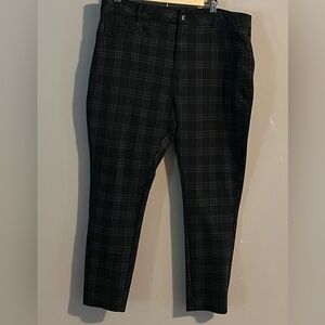 dip Black & Dark Green Plaid Slim Pants